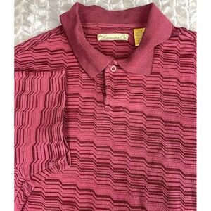 The Havanera Co | Rare Cuban Polo Shirt | Men's L | Red/Maroon‎ Cotton/Rayon